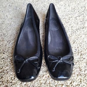 Stuart Weitzman Black Patent Leather Ballet Flat - 9